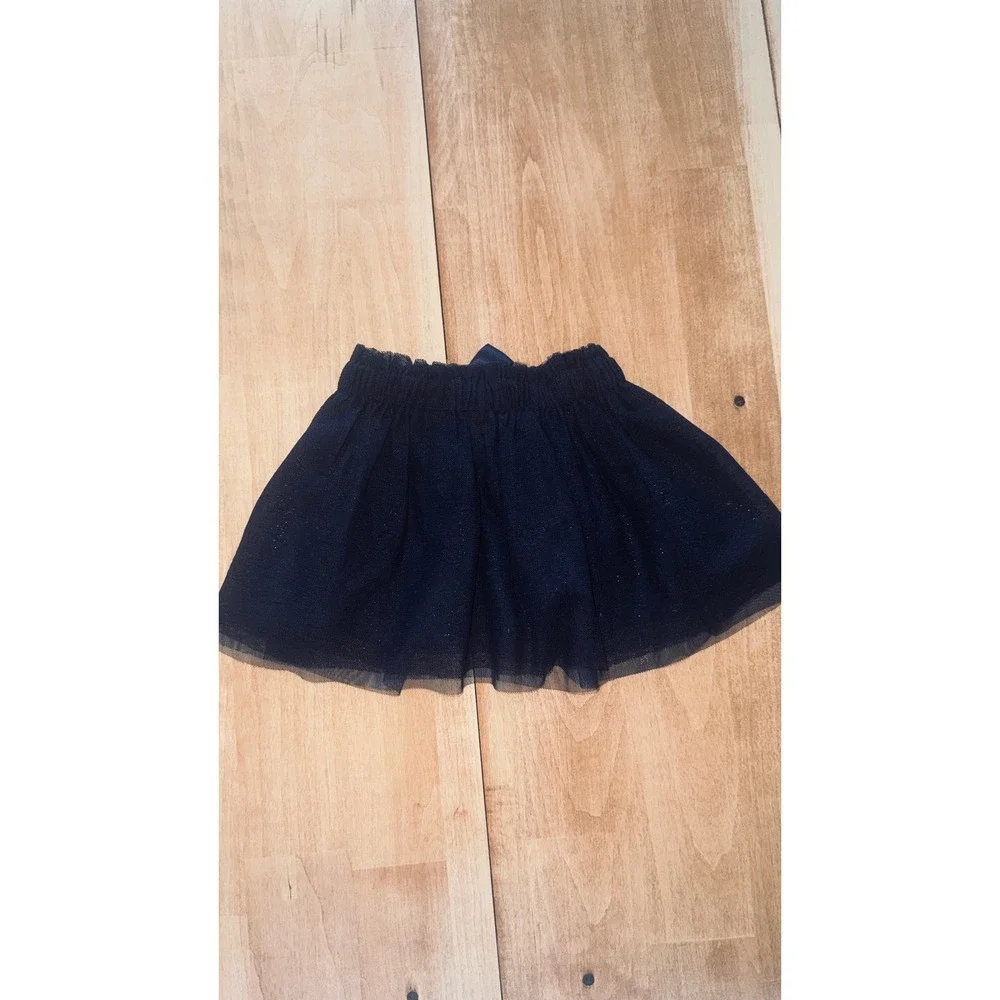 OshKosh B'gosh Baby Girls Navy‎ Blue Sparkle Tulle Skirt Size 12 Months